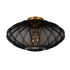 Lucide CORINA Plafonnière-Zwart-Ø40-1xE27-40W-Polyes. New