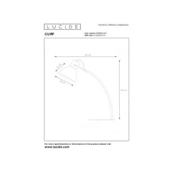 Lucide CURF - Bureaulamp - 1xE27 - Wit Online