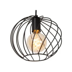 Lucide DANZA Hanglamp-Zwart-Ø25-1xE27-40W-Metaal Online