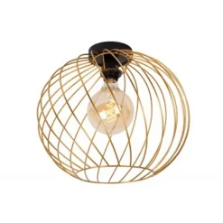 Lucide DANZA Plafonnière-Mat Go.-Ø40-1xE27-40W-Metaal New