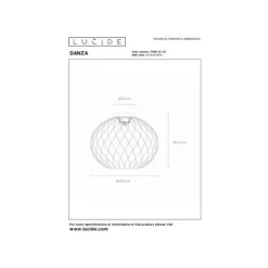 Lucide DANZA Plafonnière-Zwart-Ø40-1xE27-40W-Metaal Best