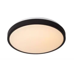 Lucide DASHER Plafonnière Badk.-Zwart-Ø34,8-LED-18W-2700K Best