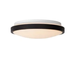 Lucide DASHER Plafonnière Badk.-Zwart-Ø29,3-LED-12W-2700K Sale