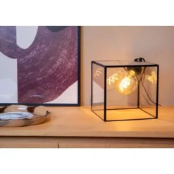Lucide DAVOS Tafellamp-Transp.-1xE27-60W-Glas Online