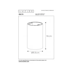 Lucide DELTO - Plafondspot - Ø 5,5 cm - LED Dim to warm - GU10 - 1x5W 2200K/3000K - Wit Sale