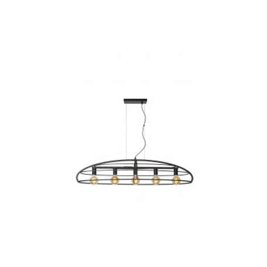 Lucide DIKRA Hanglamp-Zwart-5xE27-60W-Metaal Hot
