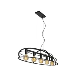 Lucide DIKRA Hanglamp-Zwart-5xE27-60W-Metaal Hot
