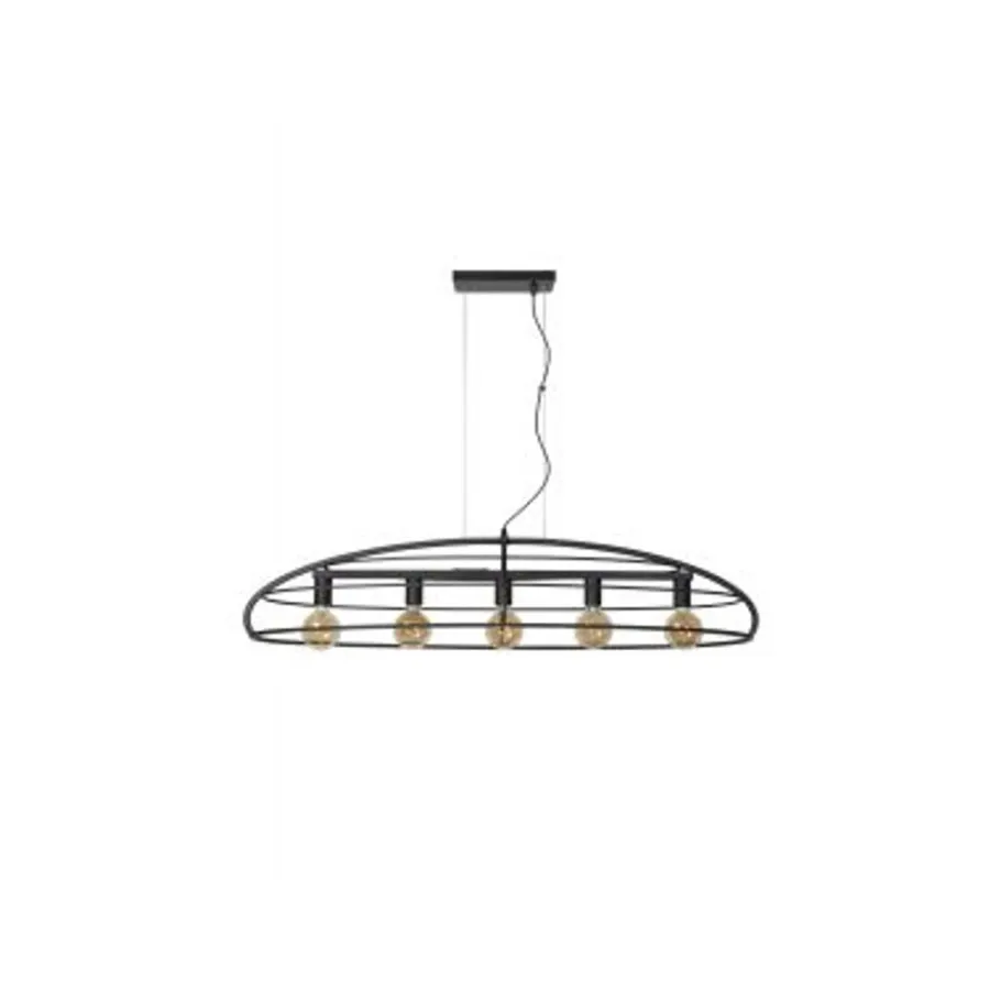 Lucide DIKRA Hanglamp-Zwart-5xE27-60W-Metaal Hot