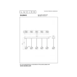 Lucide DILENKO Hanglamp-Mat Go.-LED Dimb.-3,5W-2700K-Glas Hot