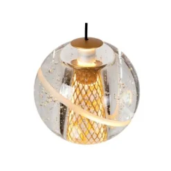 Lucide DILENKO Hanglamp-Mat Go.-LED Dimb.-3,5W-2700K-Glas Hot