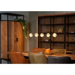 Lucide DILENKO Hanglamp-Mat Go.-LED Dimb.-3,5W-2700K-Glas Hot