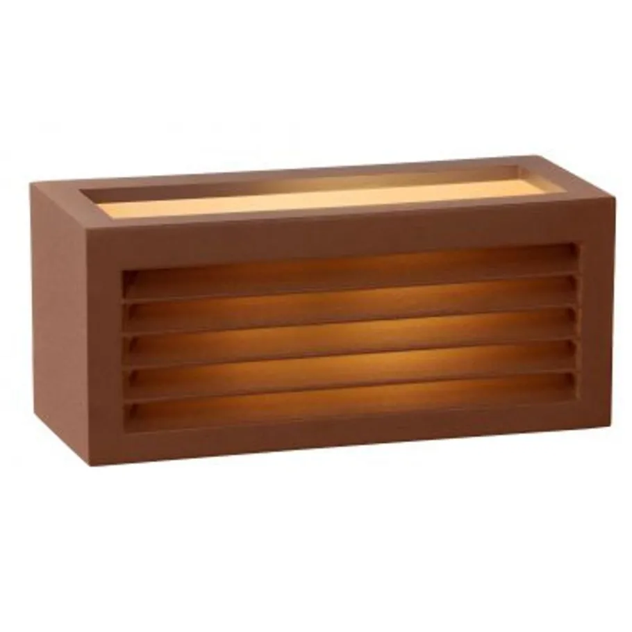 Lucide DIMO - Wandlamp Buiten - 1xE27 - IP54 - Roest bruin Online