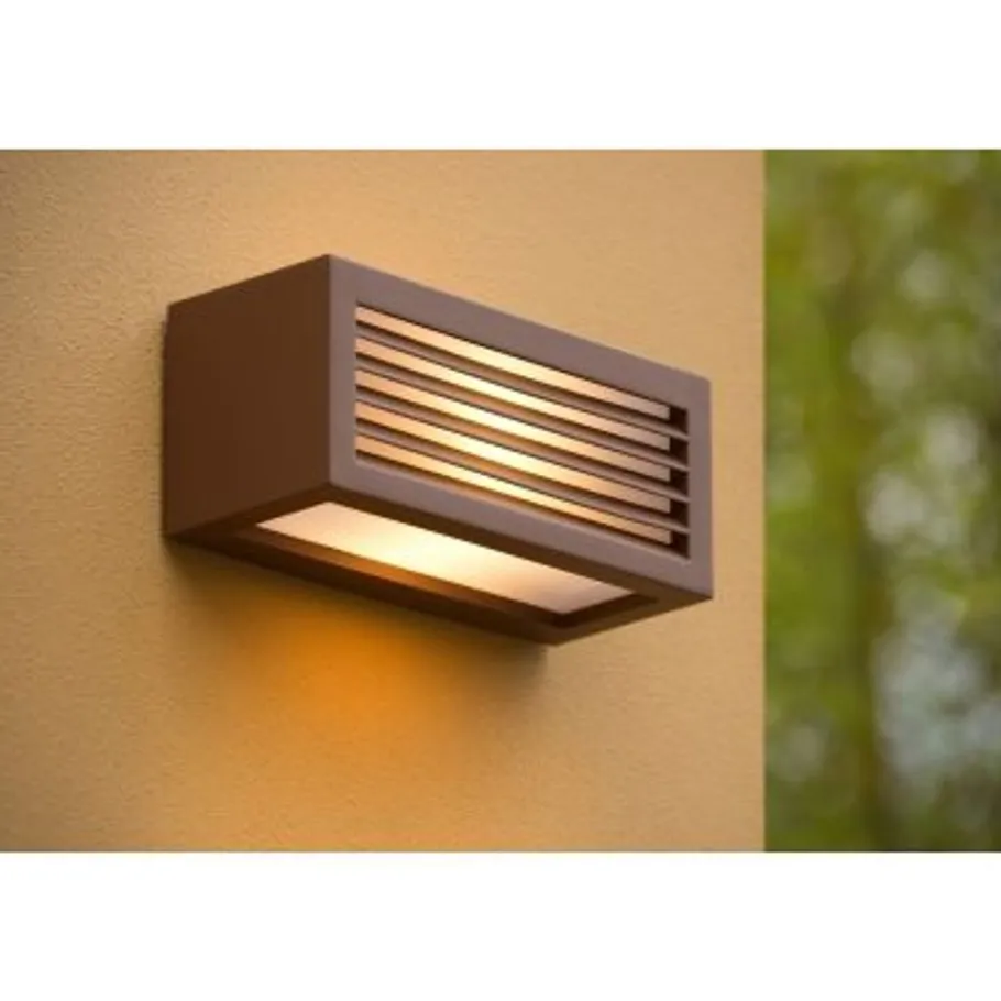 Lucide DIMO - Wandlamp Buiten - 1xE27 - IP54 - Roest bruin Online