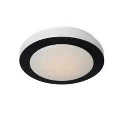 Lucide DIMY - Plafonnière Badkamer - Ø 28,6 cm - LED Dimb. - 1x12W 3000K - IP21 - 3 StepDim - Zwart Hot