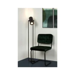 Lucide DOME - Vloerlamp - LED Dimb. - GU10 - 2x12W 3000K - Zwart