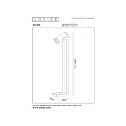 Lucide DOME - Vloerlamp - LED Dimb. - GU10 - 2x12W 3000K - Zwart