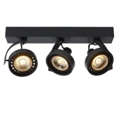 Lucide DORIAN - Plafondspot - LED Dim to warm - GU10 - 3x12W 2200K/3000K - Zwart Sale