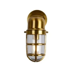 Lucide DUDLEY - Wandlamp Buiten - 1xE27 - IP65 - Mat Goud / Messing