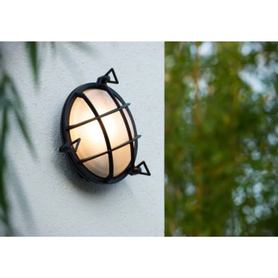 Lucide DUDLEY - Wandlamp Buiten - Ø 25 cm - 1xE27 - IP65 - Zwart Online