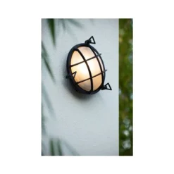 Lucide DUDLEY - Wandlamp Buiten - Ø 25 cm - 1xE27 - IP65 - Zwart Online