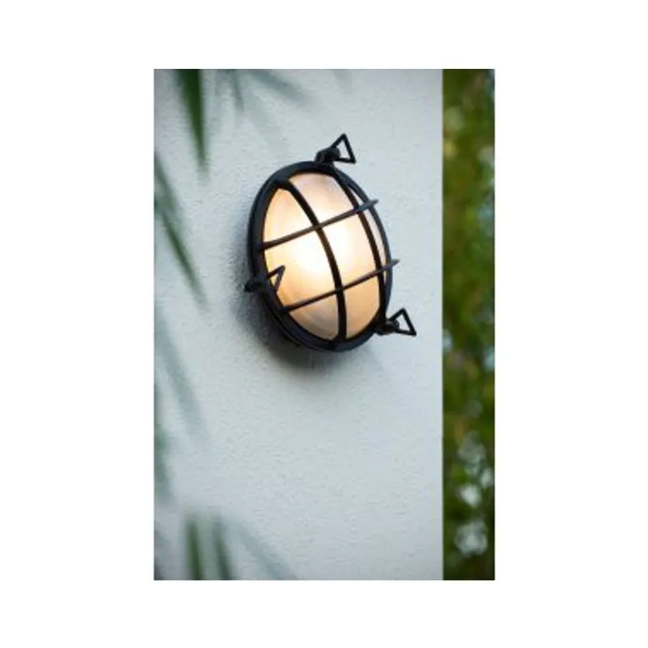 Lucide DUDLEY - Wandlamp Buiten - Ø 25 cm - 1xE27 - IP65 - Zwart Online