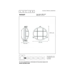 Lucide DUDLEY - Wandlamp Buiten - Ø 25 cm - 1xE27 - IP65 - Zwart Online