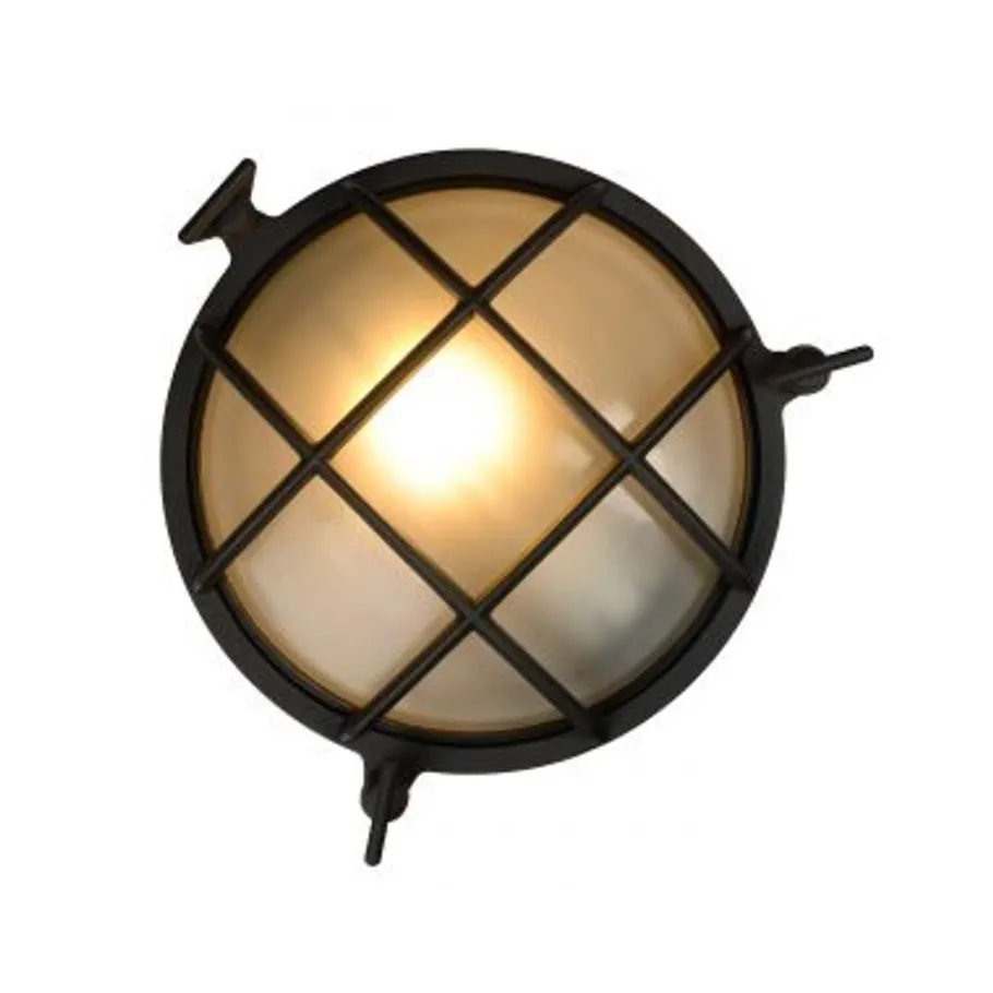 Lucide DUDLEY - Wandlamp Buiten - Ø 25 cm - 1xE27 - IP65 - Zwart Online