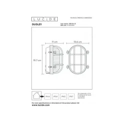 Lucide DUDLEY - Wandlamp Buiten - 1xE27 - IP65 - Zwart Clearance