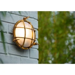 Lucide DUDLEY - Wandlamp Buiten - Ø 25 cm - 1xE27 - IP65 - Mat Goud / Messing Discount