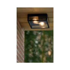 Lucide DUKAN - Plafonnière Buiten - 2xE27 - IP65 - Zwart New