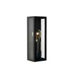 Lucide DUKAN - Wandlamp Buiten - 1xE27 - IP65 - Zwart Clearance