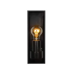 Lucide DUKAN - Wandlamp Buiten - 1xE27 - IP65 - Zwart Clearance