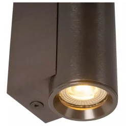 Lucide DUPLA - Wandspot / Wandlamp - 1xGU10 (MR11) - Roest bruin Clearance