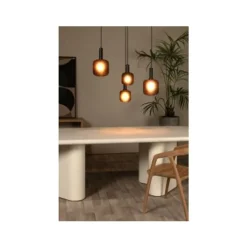 Lucide ELOISE Hanglamp-Zwart-4xE27-40W-Glas Best