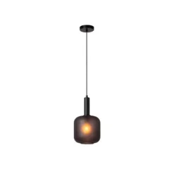 Lucide ELOISE Hanglamp-Zwart-Ø21-1xE27-40W-Glas Online