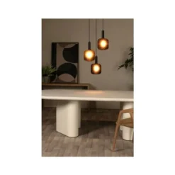 Lucide ELOISE Hanglamp-Zwart-Ø40-3xE27-40W-Glas Discount