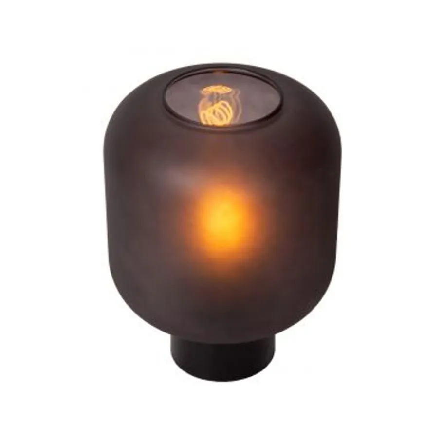 Lucide ELOISE Tafellamp-Zwart-Ø21-1xE27-40W-Glas