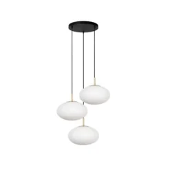 Lucide ELYSEE Hanglamp-Opaal-Ø55-3xE27-40W-Glas Outlet