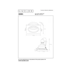 Lucide EMBED - Inbouwspot - 1xGU10 - Zwart Sale