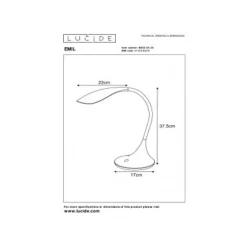 Lucide Emil Bureellamp Led 6W 3000K 550Lm 186520630 Best