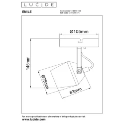Lucide EMILE - Plafondspot - Ø 10,5 cm - 1xGU10 - Mat Goud / Messing Sale