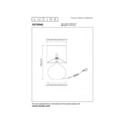 Lucide ESTERAD Tafellamp-Groen-1xE14-60W-Glas