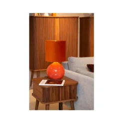 Lucide ESTERAD Tafellamp-Oranje-1xE14-60W-Glas New