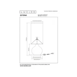 Lucide ESTERAD Vloerlamp-Oranje-Ø34-1xE27-60W-Glas