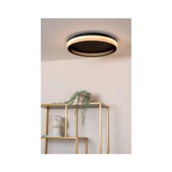 Lucide ESTREJA Plafonnière-Zwart-Ø40-LED Dimb.-40W New
