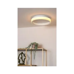 Lucide ESTREJA Plafonnière-Wit-Ø40-LED Dimb.-40W