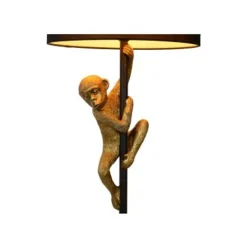 Lucide EXTRAVAGANZA CHIMP - Vloerlamp - Ø 35 cm - 1xE27 - Zwart Outlet