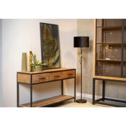 Lucide EXTRAVAGANZA CHIMP - Vloerlamp - Ø 35 cm - 1xE27 - Zwart Outlet