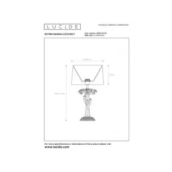 Lucide EXTRAVAGANZA COCONUT - Tafellamp - Ø 30,5 cm - 1xE27 - Zwart Best