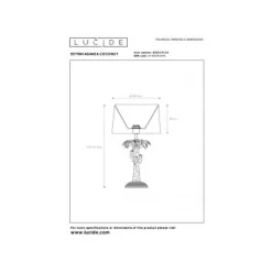Lucide EXTRAVAGANZA COCONUT - Tafellamp - Ø 30,5 cm - 1xE27 - Mat Goud / Messing Online